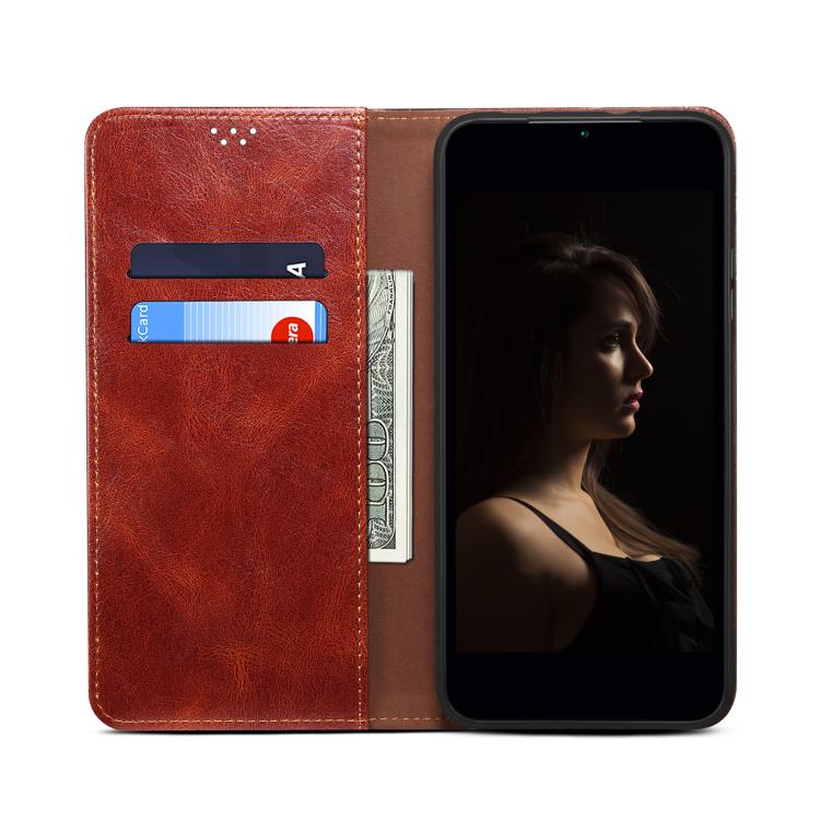 Peněženkové pouzdro Wax case hnědé – Motorola Edge 60 Fusion | Levné Kryty | Levné Kryty | Levné Kryty
