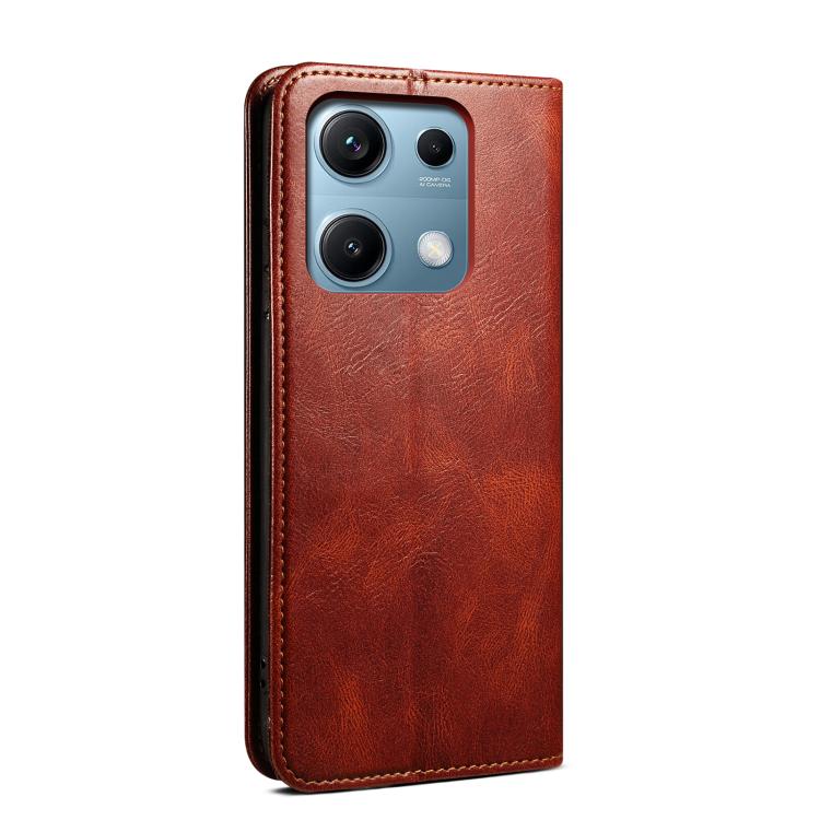 Peněženkové pouzdro Wax case hnědé – Xiaomi Redmi Note 14S | Levné Kryty | Levné Kryty | Levné Kryty