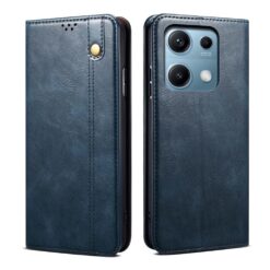 Peněženkové pouzdro Wax case modré – Xiaomi Redmi Note 14S