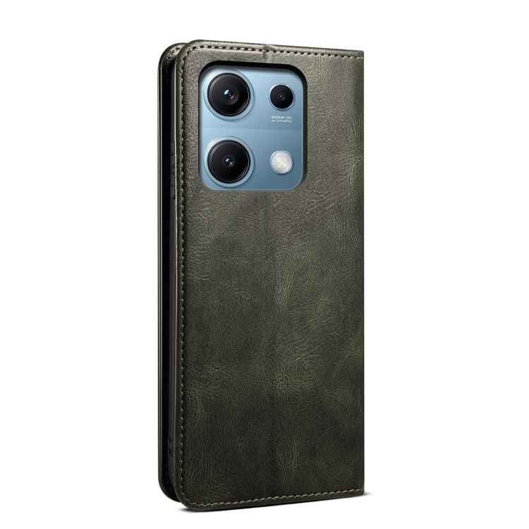 Peněženkové pouzdro Wax case zelené – Xiaomi Redmi Note 14S | Levné Kryty | Levné Kryty | Levné Kryty