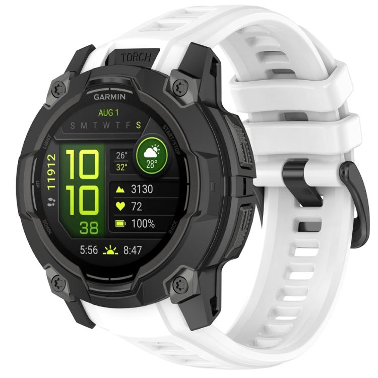 Řemínek Solid Wristband bílý pro Garmin Instinct 3 Solar 45mm / Instinct 3 AMOLED 45mm | Levné Kryty | Levné Kryty | Levné Kryty