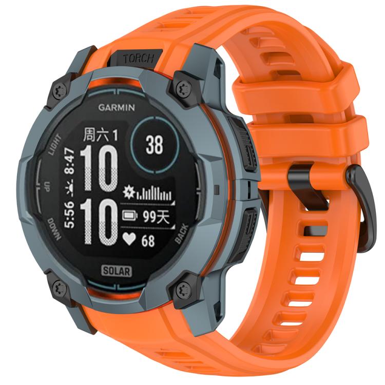 Řemínek Solid Wristband oranžový pro Garmin Instinct 3 Solar 50mm / Instinct 3 AMOLED 50mm | Levné Kryty | Levné Kryty | Levné Kryty