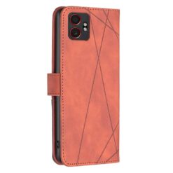 Alternative view of Knížkové pouzdro Rhombus hnědé – Samsung Galaxy Xcover 7 Pro