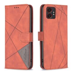 Knížkové pouzdro Rhombus hnědé – Samsung Galaxy Xcover 7 Pro | Levné Kryty | Levné Kryty | Levné Kryty