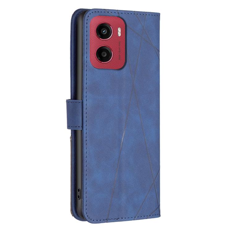 Knížkové pouzdro Rhombus modré – Motorola Moto G05 / E15 | Levné Kryty | Levné Kryty | Levné Kryty
