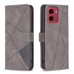 Knížkové pouzdro Rhombus šedé – Motorola Moto G05 / E15 | Levné Kryty | Levné Kryty | Levné Kryty