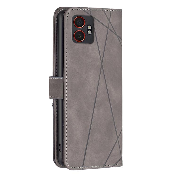 Knížkové pouzdro Rhombus šedé – Samsung Galaxy Xcover 7 Pro | Levné Kryty | Levné Kryty | Levné Kryty