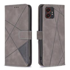 Knížkové pouzdro Rhombus šedé – Samsung Galaxy Xcover 7 Pro | Levné Kryty | Levné Kryty | Levné Kryty