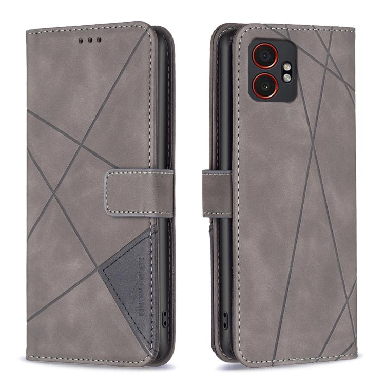 Knížkové pouzdro Rhombus šedé – Samsung Galaxy Xcover 7 Pro | Levné Kryty | Levné Kryty | Levné Kryty