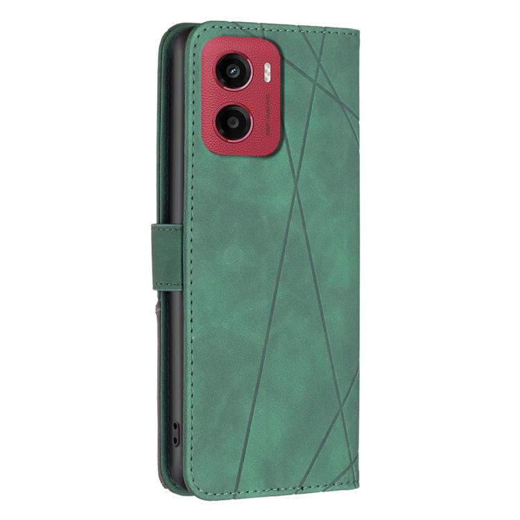 Knížkové pouzdro Rhombus zelené – Motorola Moto G05 / E15 | Levné Kryty | Levné Kryty | Levné Kryty