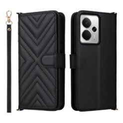 Peněženkové pouzdro Arrow card case černé – Realme 14T 5G | Levné Kryty | Levné Kryty | Levné Kryty