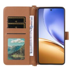 Peněženkové pouzdro Arrow card case hnědé – Realme 14T 5G | Levné Kryty | Levné Kryty | Levné Kryty