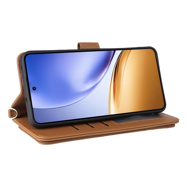 Peněženkové pouzdro Arrow card case hnědé – Realme 14T 5G | Levné Kryty | Levné Kryty | Levné Kryty