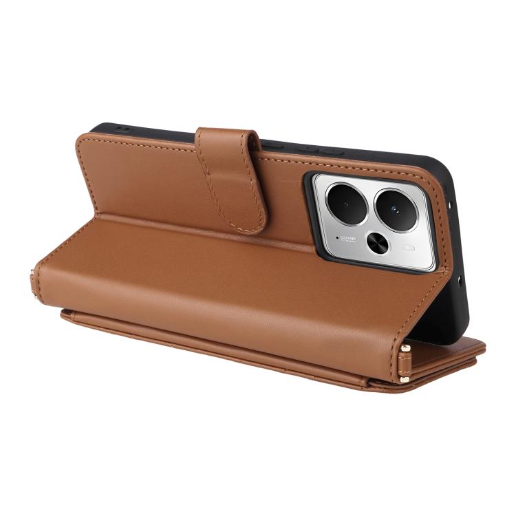 Peněženkové pouzdro Arrow card case hnědé – Realme 14T 5G | Levné Kryty | Levné Kryty | Levné Kryty
