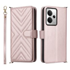 Peněženkové pouzdro Arrow card case růžové – Realme 14T 5G | Levné Kryty | Levné Kryty | Levné Kryty