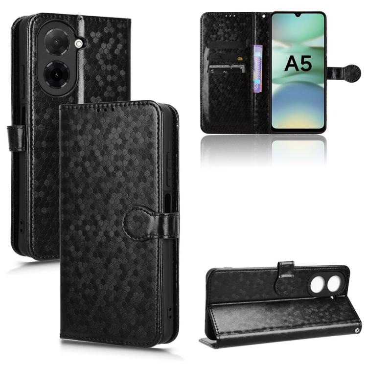 Peněženkové pouzdro Honeycomb Dot Texture Case černé – Xiaomi Redmi A5 | Levné Kryty | Levné Kryty | Levné Kryty