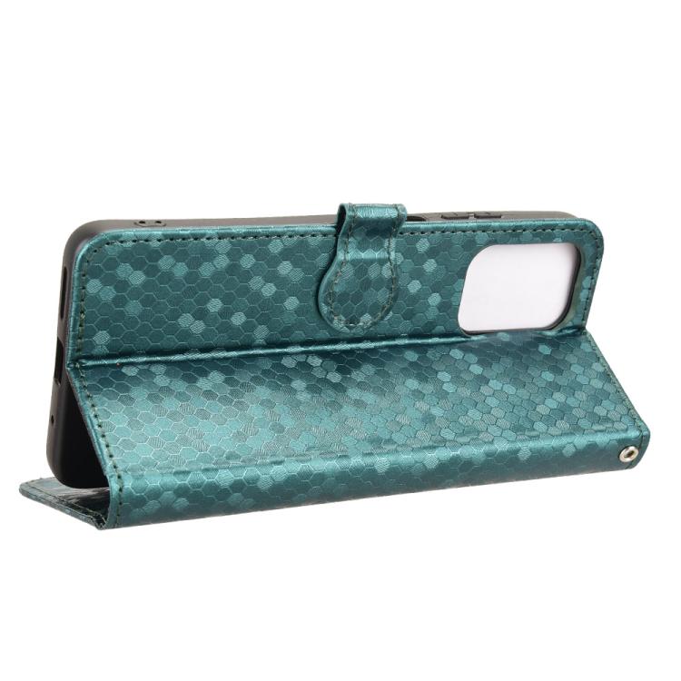 Peněženkové pouzdro Honeycomb Dot Texture Case zelené – Motorola Moto G05 / E15 | Levné Kryty | Levné Kryty | Levné Kryty