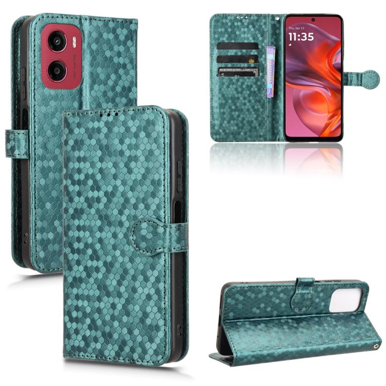Peněženkové pouzdro Honeycomb Dot Texture Case zelené – Motorola Moto G05 / E15 | Levné Kryty | Levné Kryty | Levné Kryty