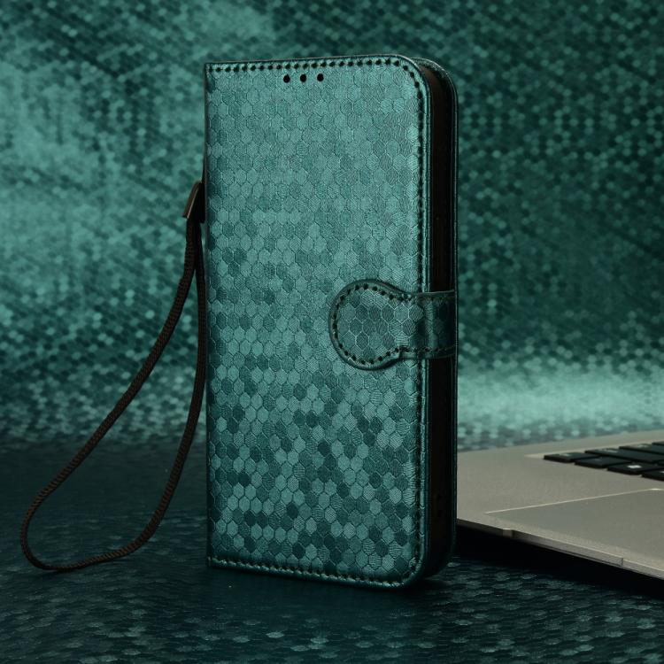 Peněženkové pouzdro Honeycomb Dot Texture Case zelené – Samsung Galaxy Xcover 7 Pro | Levné Kryty | Levné Kryty | Levné Kryty