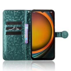 Peněženkové pouzdro Honeycomb Dot Texture Case zelené – Samsung Galaxy Xcover 7 Pro | Levné Kryty | Levné Kryty | Levné Kryty