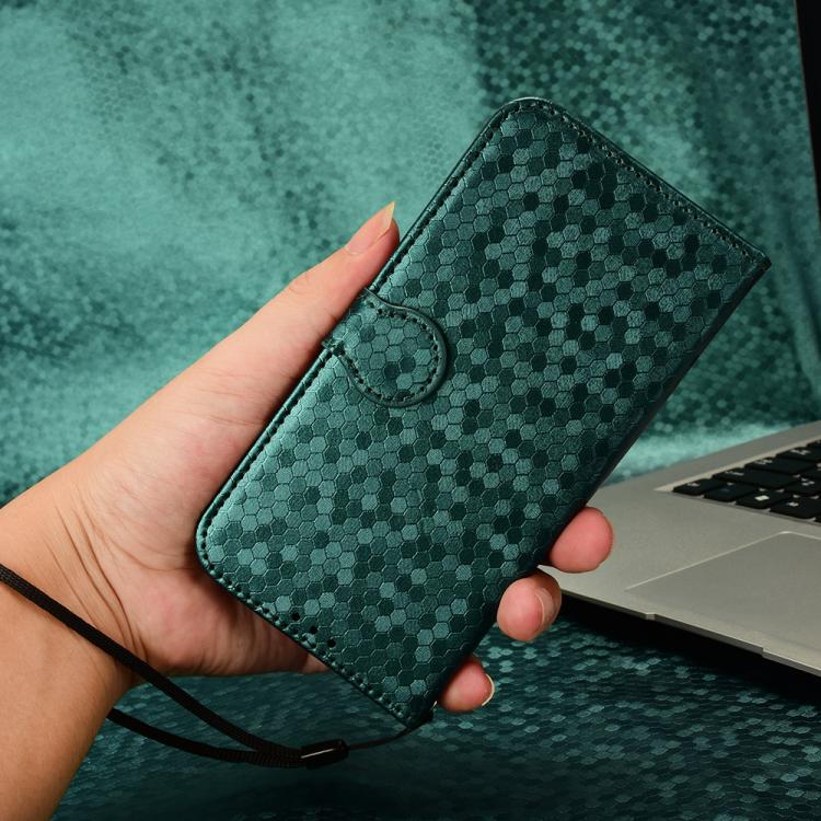 Peněženkové pouzdro Honeycomb Dot Texture Case zelené – Samsung Galaxy Xcover 7 Pro | Levné Kryty | Levné Kryty | Levné Kryty