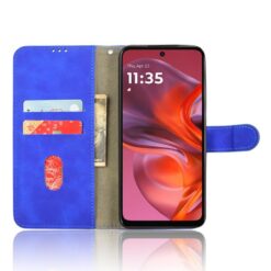 Peněženkové pouzdro Solid modré – Motorola Moto G05 / E15 | Levné Kryty | Levné Kryty | Levné Kryty