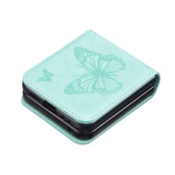 Pouzdro Embossing Pattern Motyl zelené – Samsung Galaxy Z Flip 5 | Levné Kryty | Levné Kryty | Levné Kryty