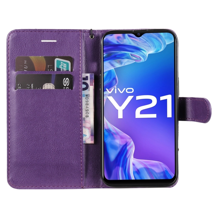 Peněženkové pouzdro Classic Leather case fialové – Vivo Y21 / Y33s / Y21s | Levné Kryty | Levné Kryty | Levné Kryty
