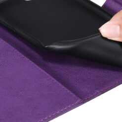 Peněženkové pouzdro Classic Leather case fialové – Vivo Y21 / Y33s / Y21s | Levné Kryty | Levné Kryty | Levné Kryty