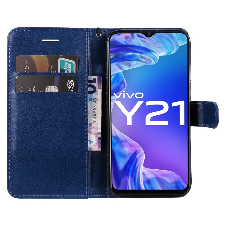 Peněženkové pouzdro Classic Leather case modré – Vivo Y21 / Y33s / Y21s | Levné Kryty | Levné Kryty | Levné Kryty