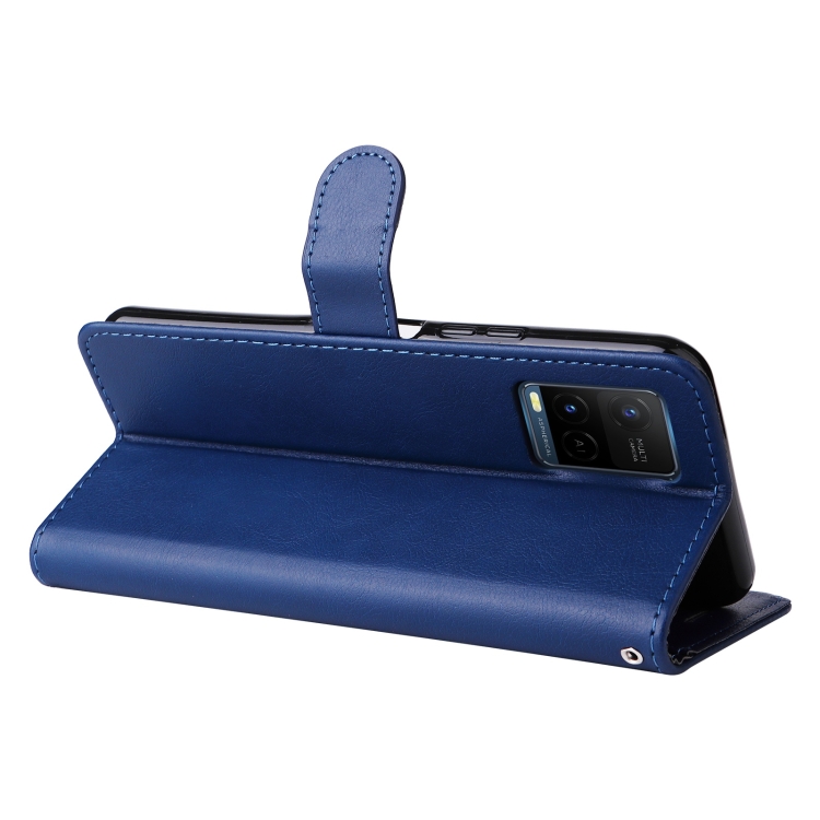 Peněženkové pouzdro Classic Leather case modré – Vivo Y21 / Y33s / Y21s | Levné Kryty | Levné Kryty | Levné Kryty