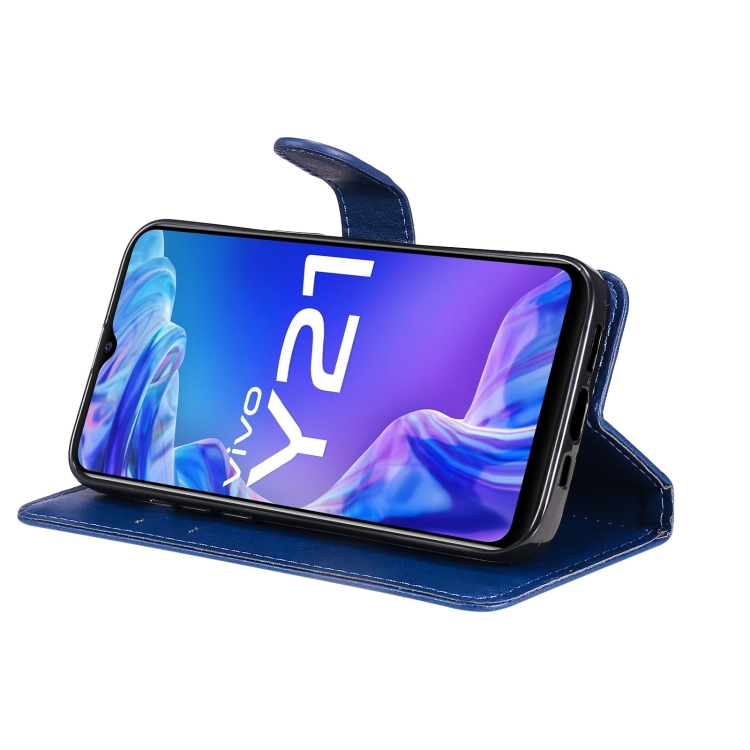 Peněženkové pouzdro Classic Leather case modré – Vivo Y21 / Y33s / Y21s | Levné Kryty | Levné Kryty | Levné Kryty