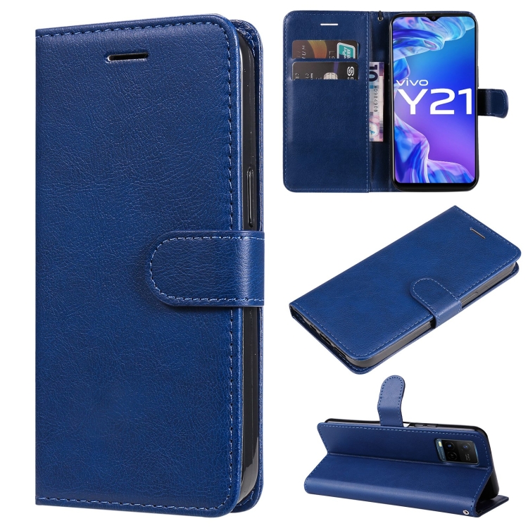Peněženkové pouzdro Classic Leather case modré – Vivo Y21 / Y33s / Y21s | Levné Kryty | Levné Kryty | Levné Kryty