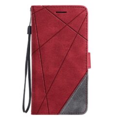 Knížkové pouzdro Rhombus červené – Samsung Galaxy S25 Edge
