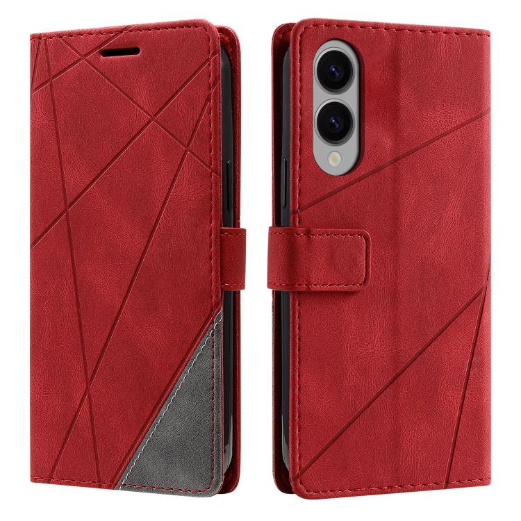Knížkové pouzdro Rhombus červené – Samsung Galaxy S25 Edge | Levné Kryty | Levné Kryty | Levné Kryty