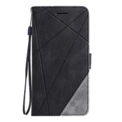 Knížkové pouzdro Rhombus černé – Samsung Galaxy S25 Edge