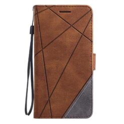 Knížkové pouzdro Rhombus hnědé – Samsung Galaxy S25 Edge