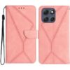 Peněženkové pouzdro Embossing Pattern Stitchy case hnědé – Motorola Moto G56 5G | Levné Kryty | Levné Kryty | Levné Kryty