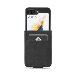 Peněženkové pouzdro Imeeke černé – Samsung Galaxy Z Flip 7 | Levné Kryty | Levné Kryty | Levné Kryty