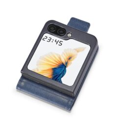 Peněženkové pouzdro Imeeke modré – Samsung Galaxy Z Flip 7 | Levné Kryty | Levné Kryty | Levné Kryty