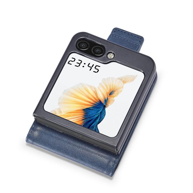 Peněženkové pouzdro Imeeke modré – Samsung Galaxy Z Flip 7 | Levné Kryty | Levné Kryty | Levné Kryty