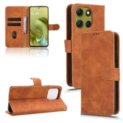 Peněženkové pouzdro Solid hnědé – Motorola Moto G86 5G | Levné Kryty | Levné Kryty | Levné Kryty
