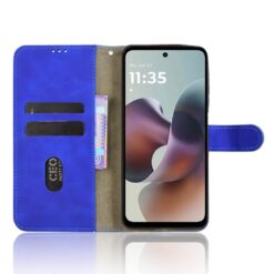 Peněženkové pouzdro Solid modré – Motorola Moto G56 5G | Levné Kryty | Levné Kryty | Levné Kryty