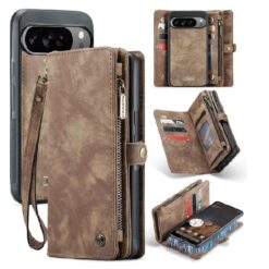 Multifunkční peněženkové pouzdro CaseMe Detachable hnědé – Google Pixel 10 Pro XL
