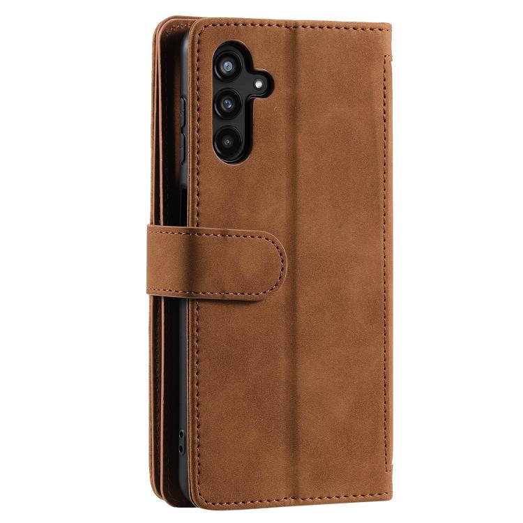 Multifunkční peněženkové pouzdro Nine-Card Case hnědé – Samsung Galaxy A17 5G | Levné Kryty | Levné Kryty | Levné Kryty