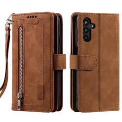 Multifunkční peněženkové pouzdro Nine-Card Case hnědé – Samsung Galaxy A17 5G | Levné Kryty | Levné Kryty | Levné Kryty