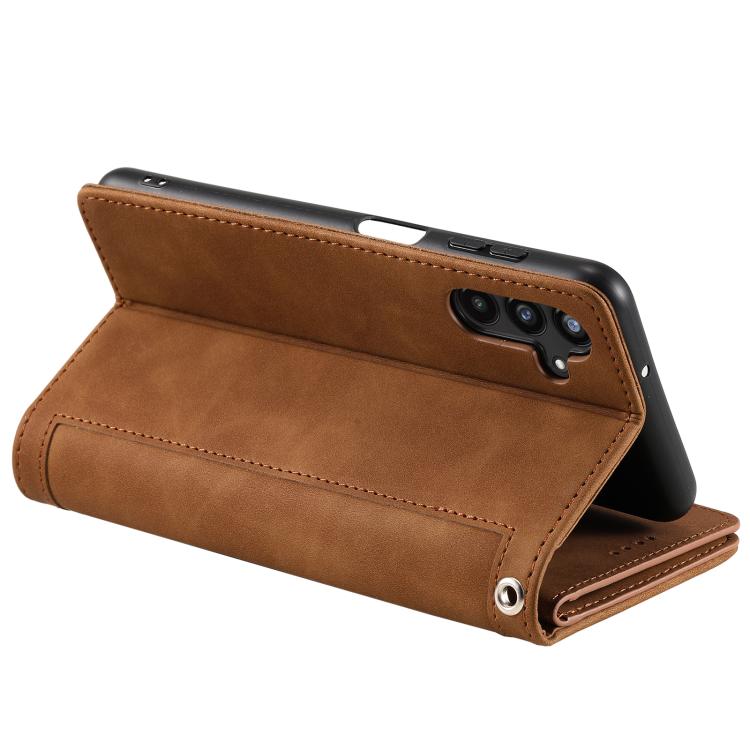 Multifunkční peněženkové pouzdro Nine-Card Case hnědé – Samsung Galaxy A17 5G | Levné Kryty | Levné Kryty | Levné Kryty