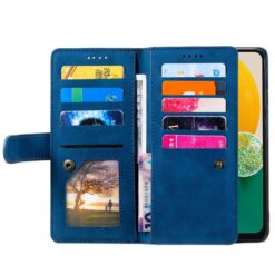 Multifunkční peněženkové pouzdro puzdro Nine-Card Case modré – Samsung Galaxy A17 5G | Levné Kryty | Levné Kryty | Levné Kryty
