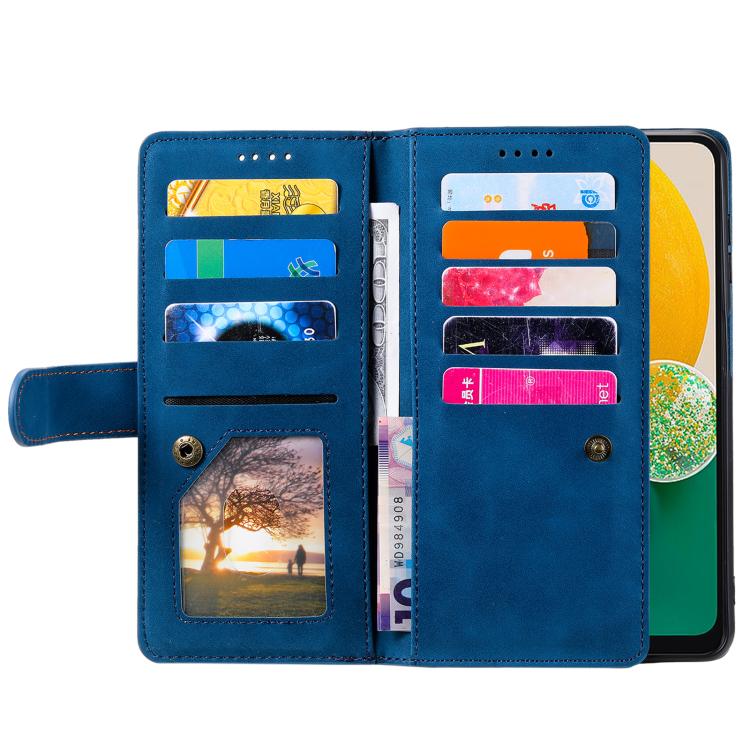 Multifunkční peněženkové pouzdro puzdro Nine-Card Case modré – Samsung Galaxy A17 5G | Levné Kryty | Levné Kryty | Levné Kryty