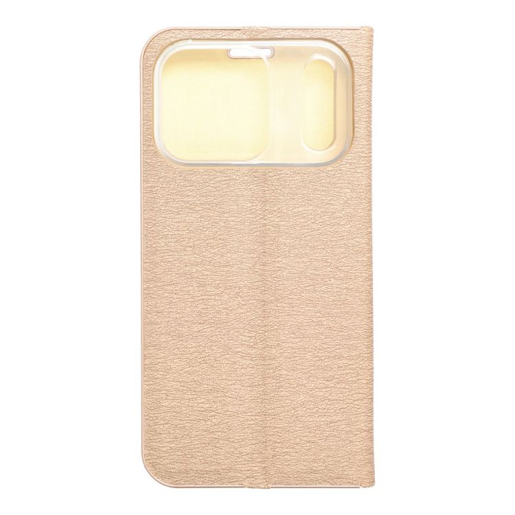 Knížkové pouzdro Luna Book zlaté – Apple iPhone 17 Pro | Levné Kryty | Levné Kryty | Levné Kryty